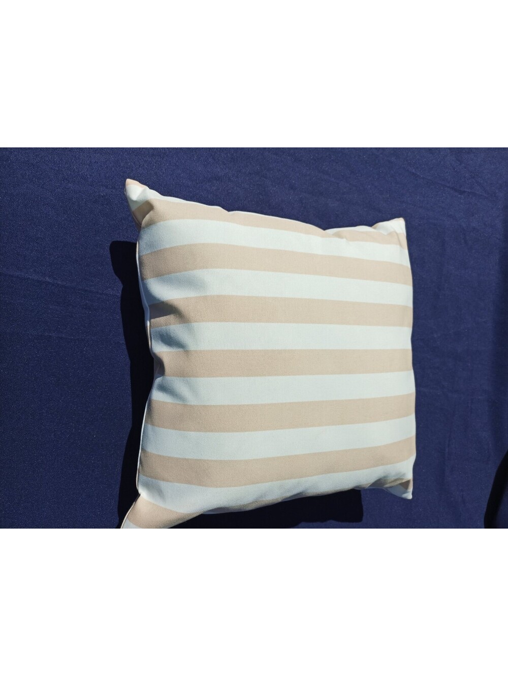 Tan Stripe Throw Pillow 16"